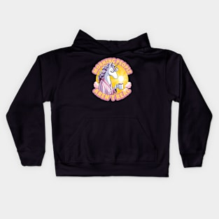 Funny Unicorn dislike mornings Design - "Morning People Aren't Real" Kids Hoodie